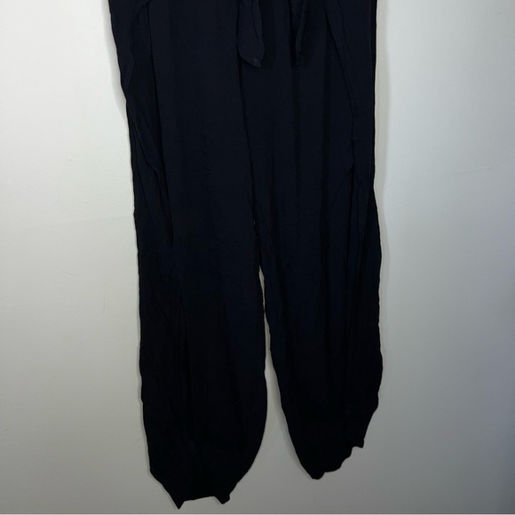 White House Black Market Tie-Front Wrap Beach/Swim Pants Black with Leg Slit Sm - Picture 9 of 15